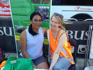 ani and jodie at clean up day